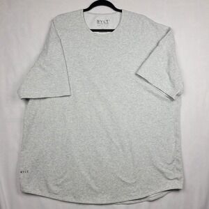 BYLT T-Shirt Short Sleeve Shirt Drop Cut LUX Premium Basics Grey Mens XXL